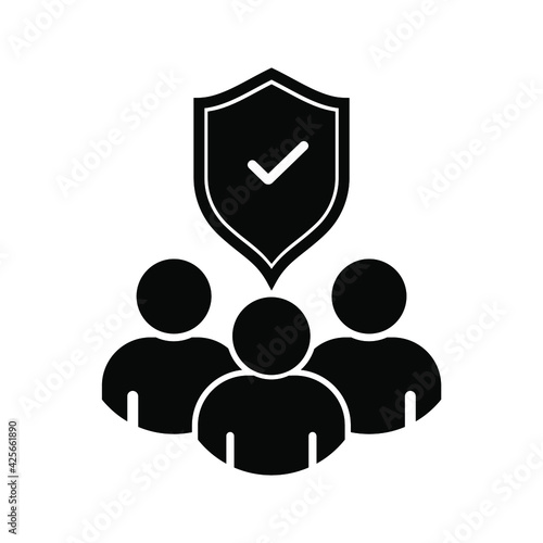 employee protection icon,  vector illustration with a simple design