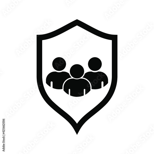 employee protection icon, vector illustration with a simple design