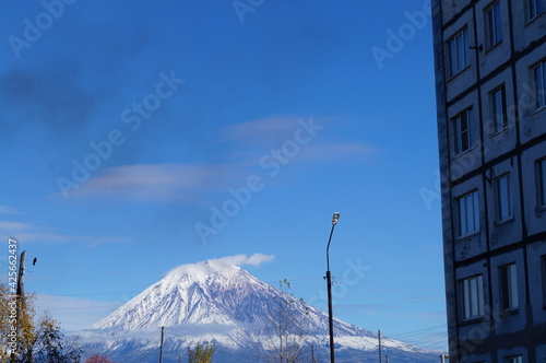 snow covered mountains