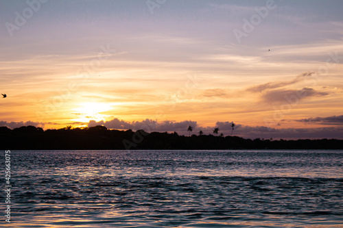 sunset over the sea