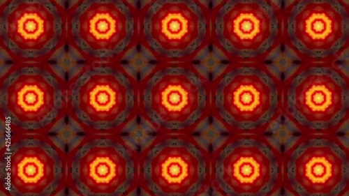 Multicolor Kaleidoscope Patterns. 4K Abstract Motion Graphics Background. Unique Kaleidoscopic Animation. Beautiful Bright Ornament. Seamless Loop photo