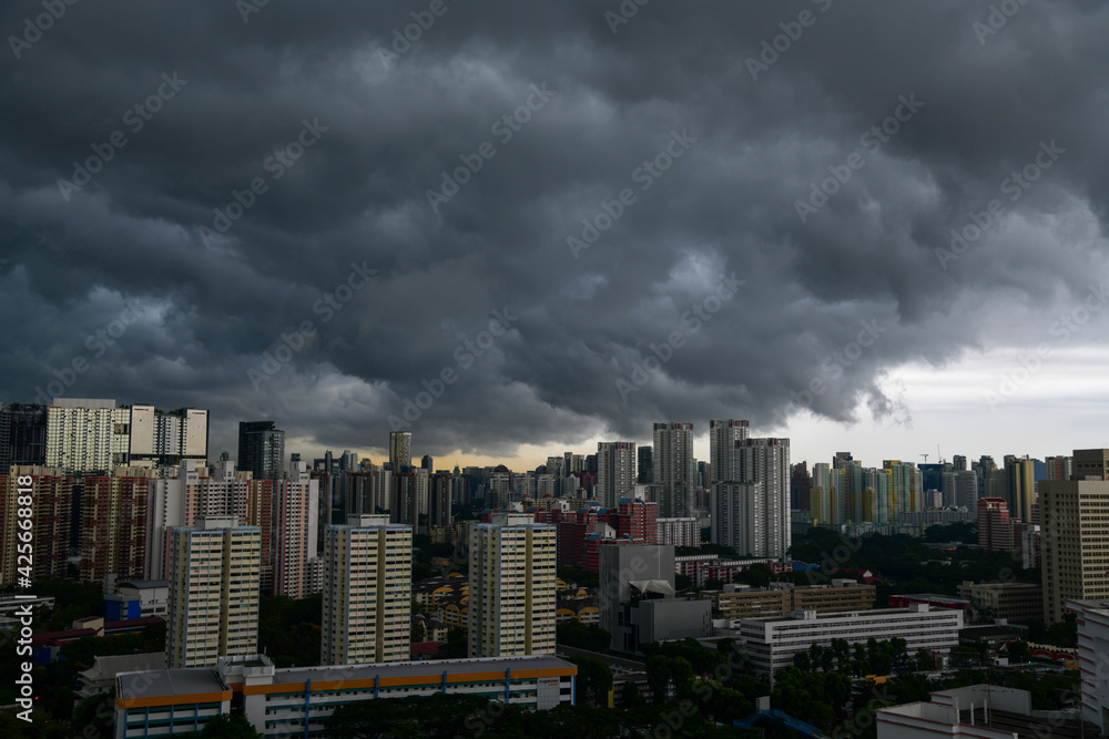 Fototapeta premium Clouds wave formation