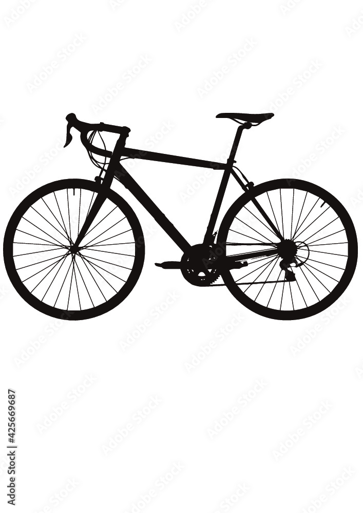 自転車 シルエット City bike Bicycle Bike silhouette