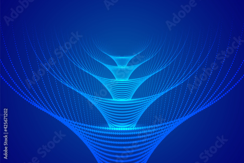 Point particle trajectory like funnel vortex Internet big data technology background 