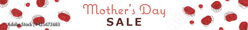 母の日　セール　バナー　728x90/ Mother's Day Banner  728x90 - Vector Image