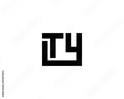 TY YT letter logo design vector template