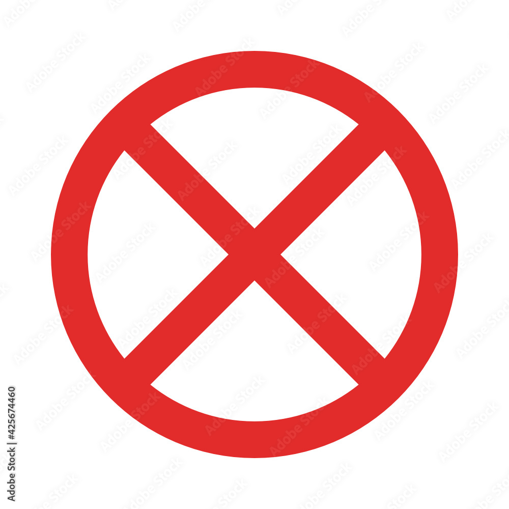 Delete, remove, cancel sign vector. Delete, remove, cancel sign vector.