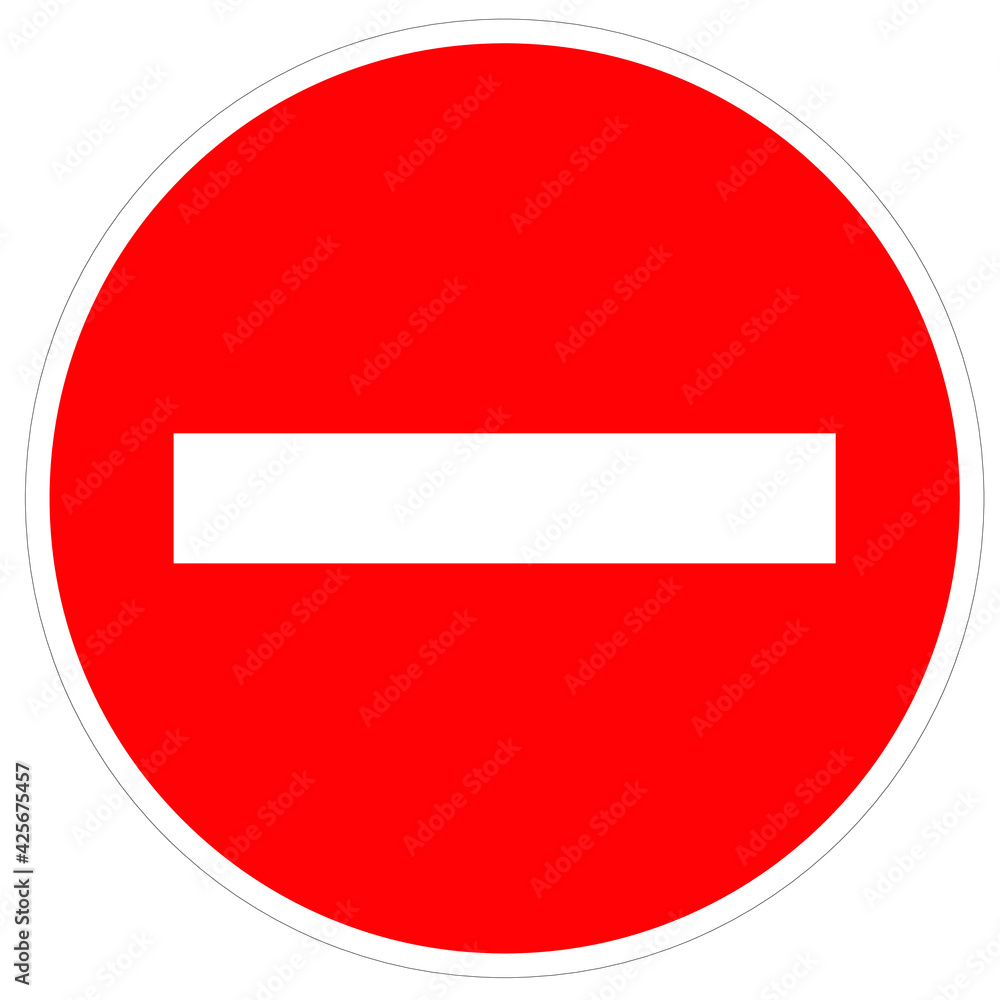 Red circle prohibition sign, stop symbol. vector illustration Red circle prohibition sign, stop symbol. vector illustration