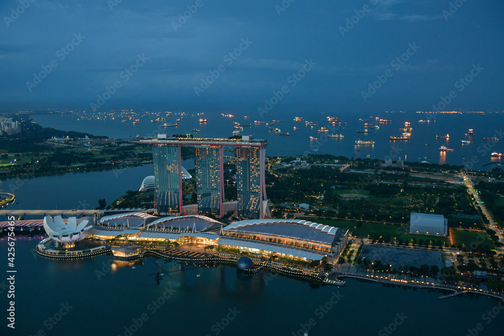 City and Marina Bay Sands, Singapore