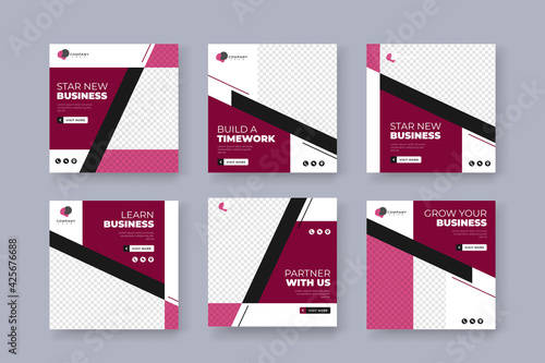 business social media post template collection