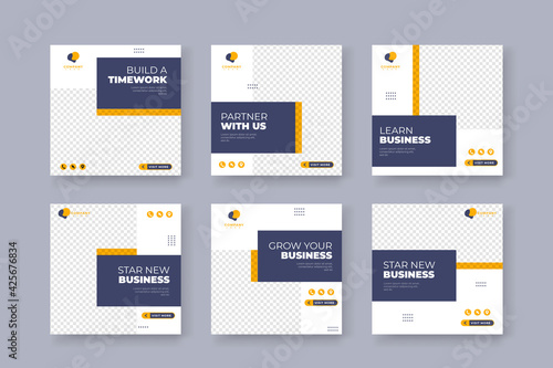 business social media post template collection
