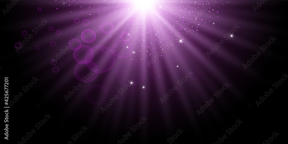 Putple spotlight. Bright lighting with spotlights of the stage on transparent background. Putple spotlight. Bright lighting with spotlights of the stage on transparent background.