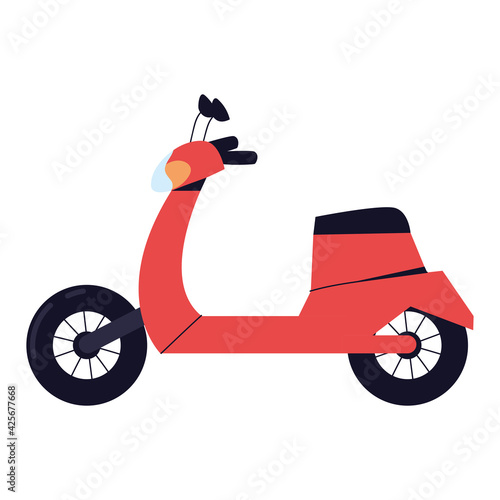 red motorcycle transport