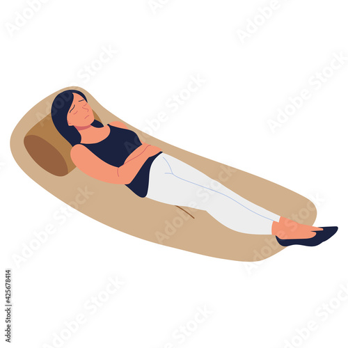 sad woman resting