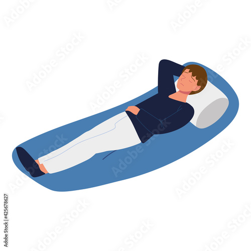 depressed man resting