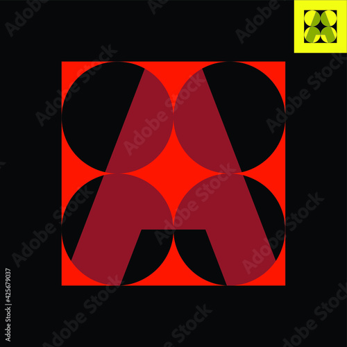 Letter A Monogram Logo
Letter A monogram logo design in Bauhaus art style. Vector logo in Eps 8.
