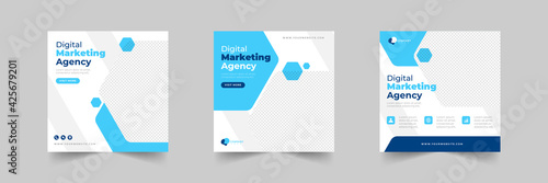 digital marketing agency business social media post collection