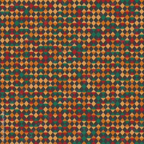 Abstract Seamless African Triangle Pattern Background