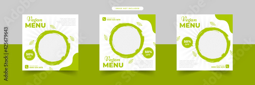 Food social media post template collection