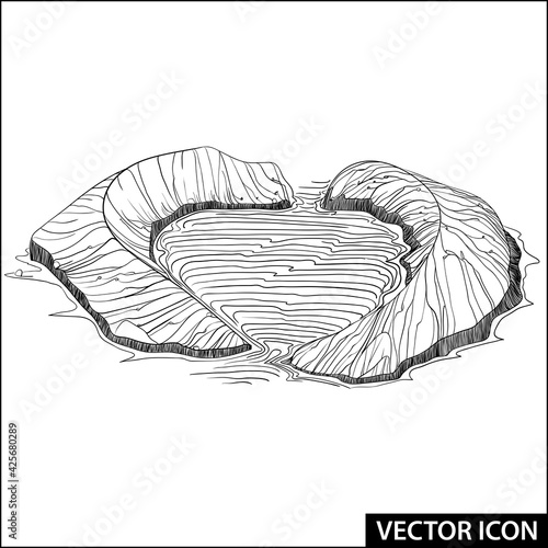 vector icon two islands in the ocean dream traveler