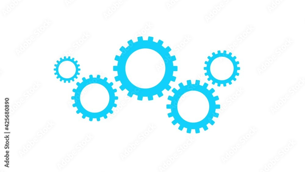 Collective idea concept. Cogwheels mechanism turning on white background. Looped. Collective idea concept. Cogwheels mechanism turning on white background. Looped.