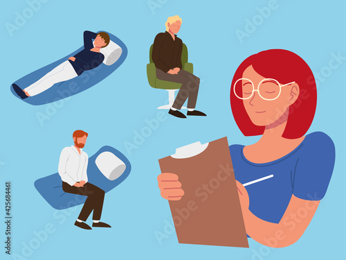 female psychologist patients