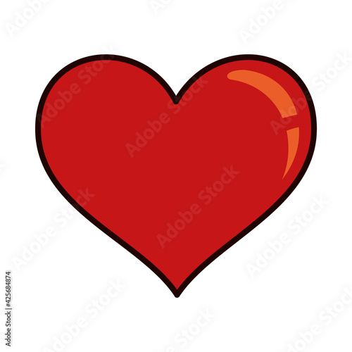red heart design