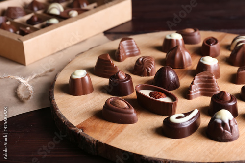 Assorted gourmet chocolate ...