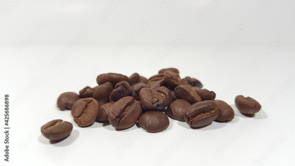 coffee beans on white background coffee beans on white background