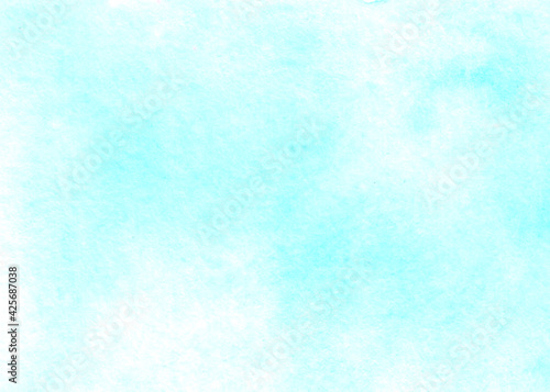 Abstract watercolor blue background. Blue sky. Hand drawn pastel grunge texture. With copy space for text or image