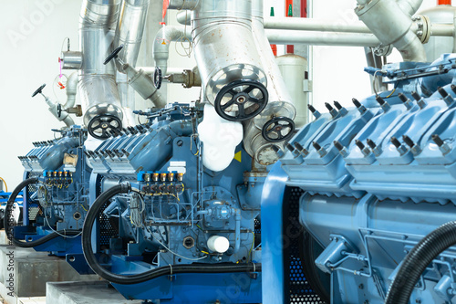 Canvas Print industrial compressor refrigeration station at manufacturing factory