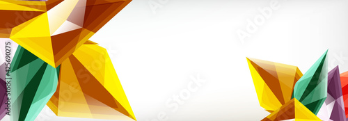 Vector 3d triangles and pyramids abstract background for business or technology presentations, internet posters or web brochure covers