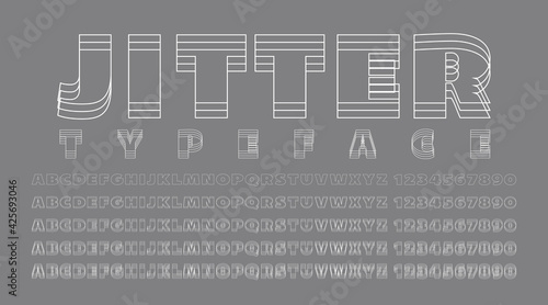 Alphabet and numbers with out of focus effect