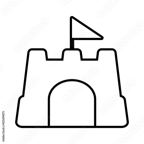 sand castle icon vector