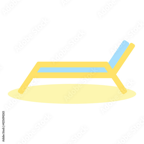 beach chair icon vector
