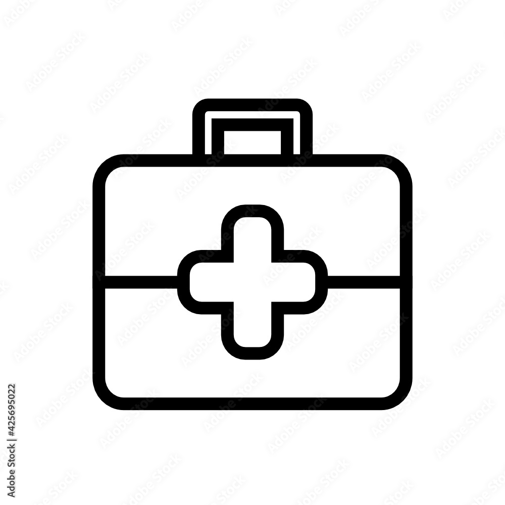 first aid kit icon vector