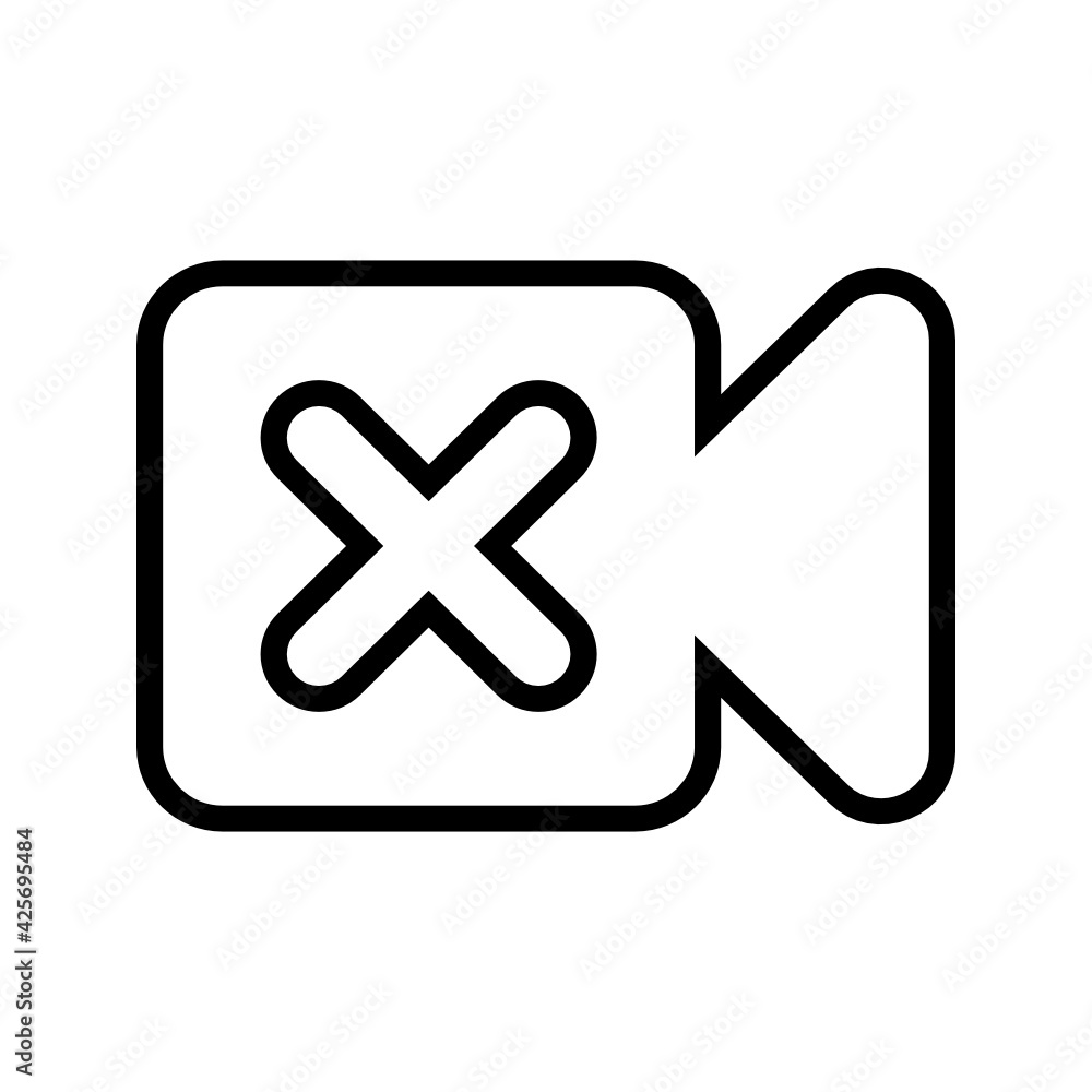 Fototapeta premium no video icon vector