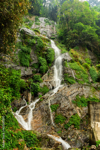 Beautiful landscape of water fall of North Sikkim, India.