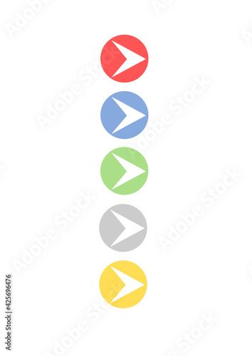 Colorful arrow symbols.