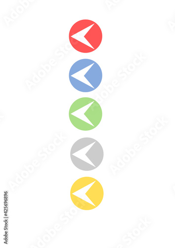 Colorful arrow symbols.