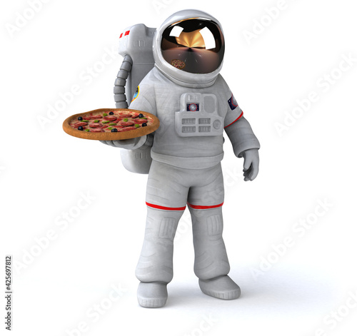 Fototapeta Naklejka Na Ścianę i Meble -  Fun astronaut - 3D Illustration