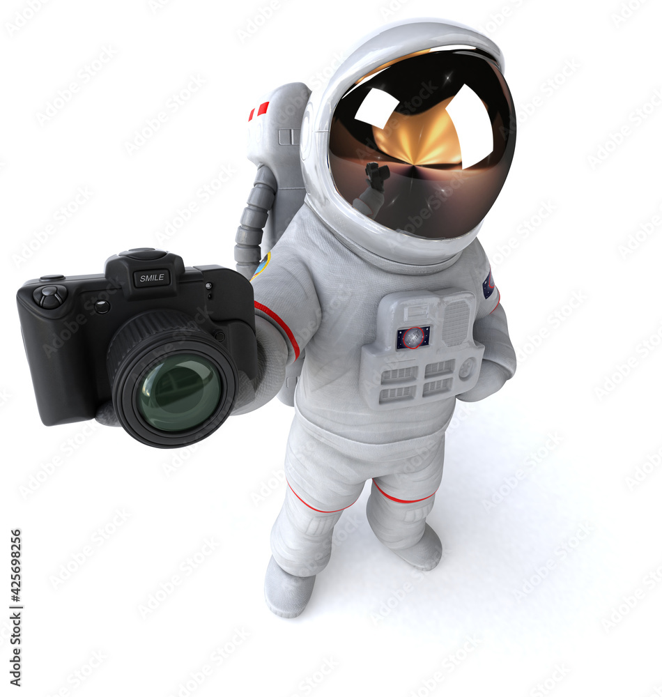 Fun astronaut - 3D Illustration Fun astronaut - 3D Illustration
