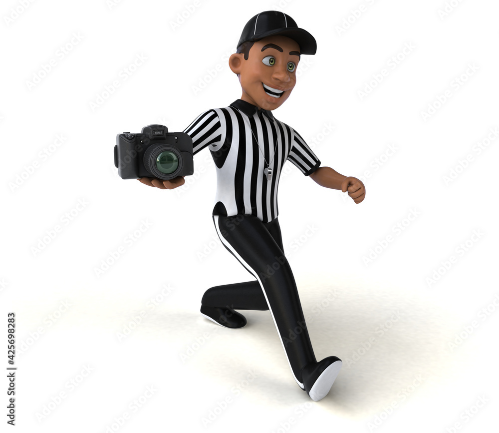 Fun 3D Illustration of an american Referee Fun 3D Illustration of an american Referee