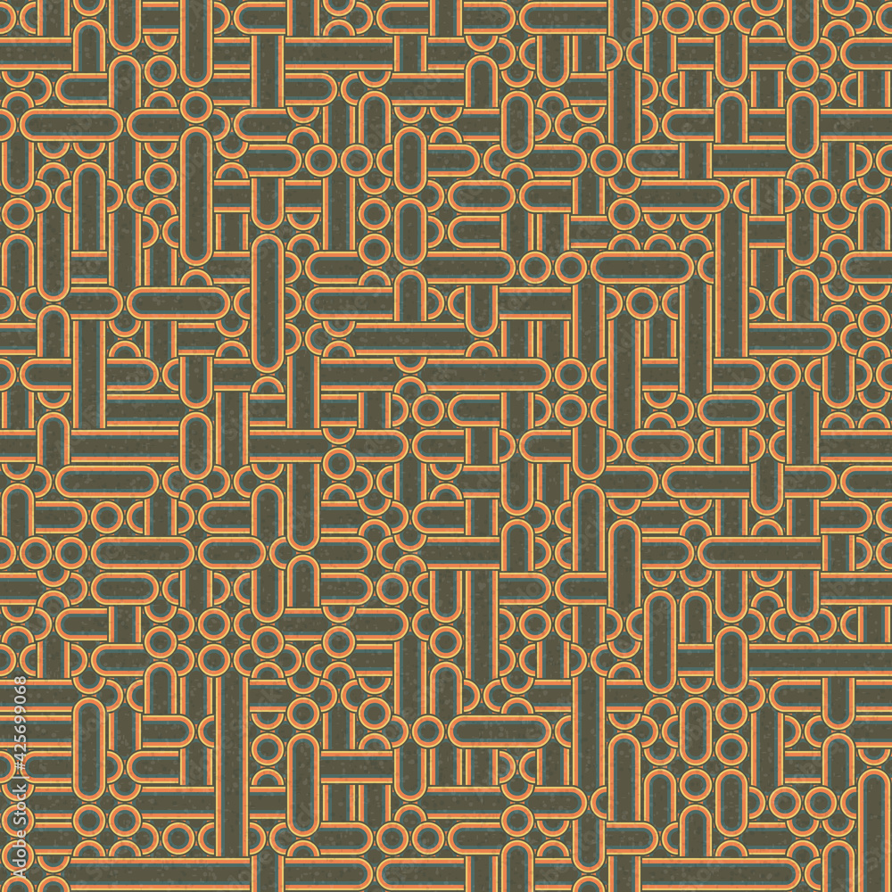 Fototapeta premium Abstract Geometric Pattern generative computational art illustration