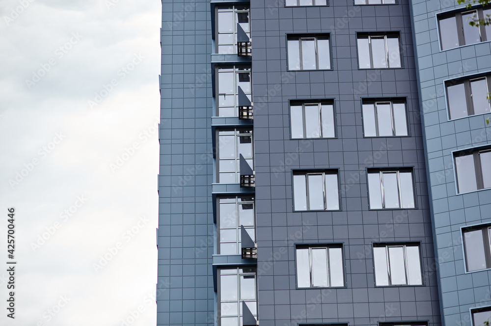 Modern apartment buildings on a sunny day with a blue sky Modern apartment buildings on a sunny day with a blue sky