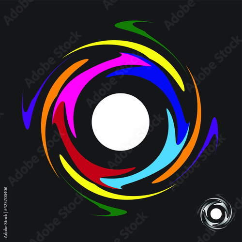 Logo or icon abstract for blockchain industry, 3d vector illustration