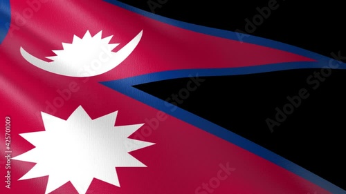 Flag of The Nepal. Flag's footages are rendered in real 3D software. Perfect for TV, Movies, social, HUD, presentations, webs etc.