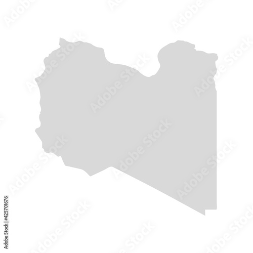 Libya vector map grey symbol. Libia country illustration