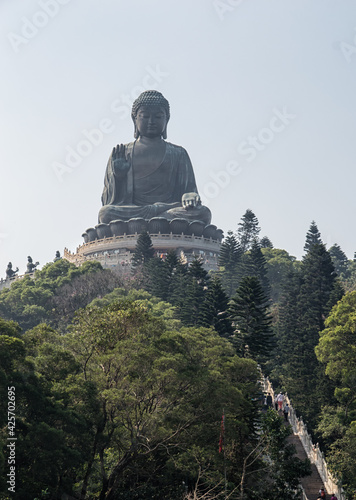 Tian Tan Buddha This is the world s tallest outdoor seated bronze buddha The statue is located at the Po Lin Monestary, Hong Kong China. photo