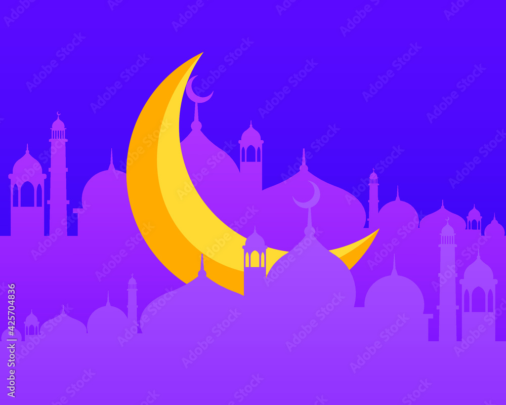 Purple Ramadan Kareem Flat Banner Template for Landing Page, Ads, Advertising, Greeting Card, Poster, and Others Media Promotion. Islamic Eid Fitr or Adha Flat Design Vector Illustration. Purple Ramadan Kareem Flat Banner Template for Landing Page, Ads, Advertising, Greeting Card, Poster, and Others Media Promotion. Islamic Eid Fitr or Adha Flat Design Vector Illustration.